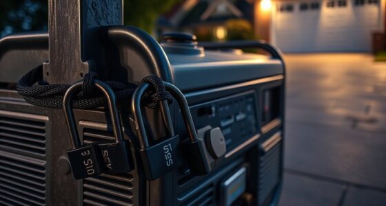 secure generator with locks