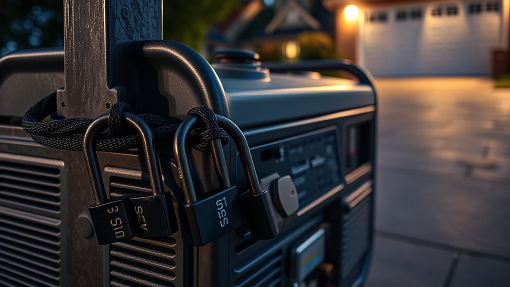 secure generator with locks