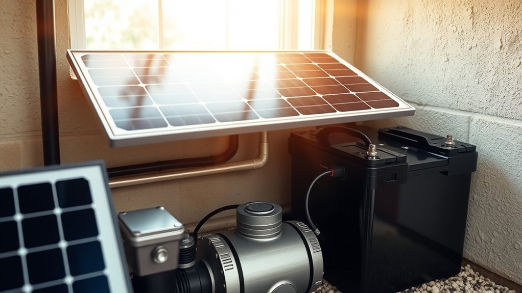 solar power sump backup