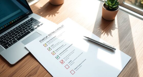 startup testing preparation checklist