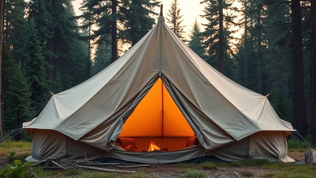 top canvas tents with stoves