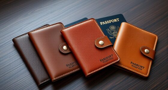 luxury leather passport sets