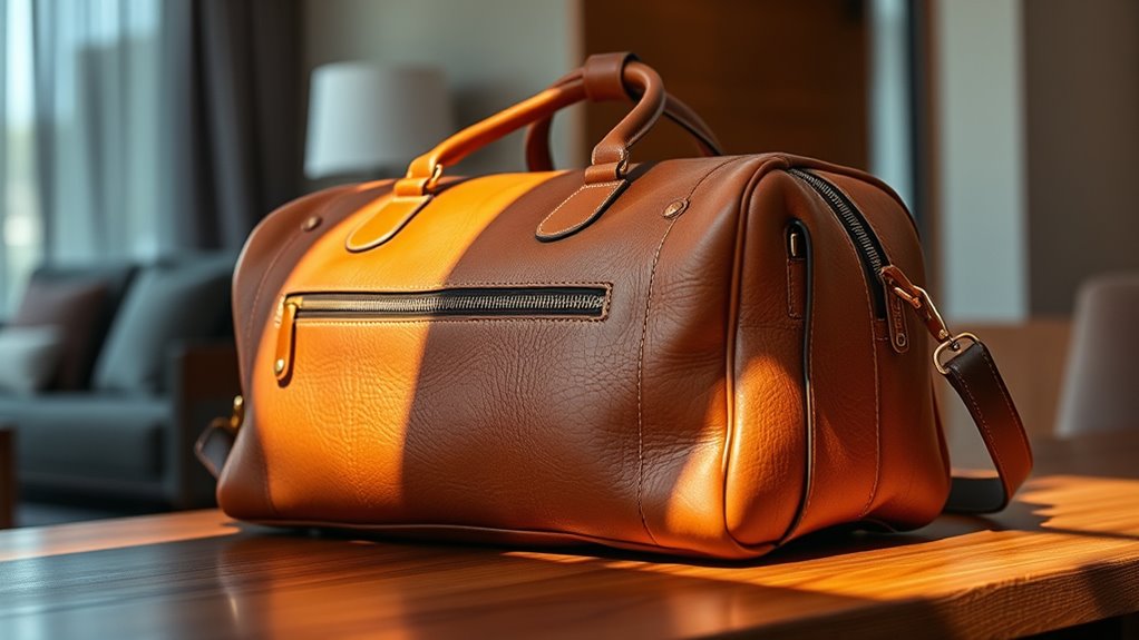 luxury leather travel bags