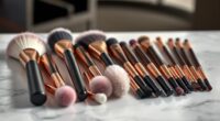 luxury makeup brush selection