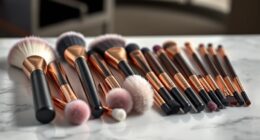 luxury makeup brush selection