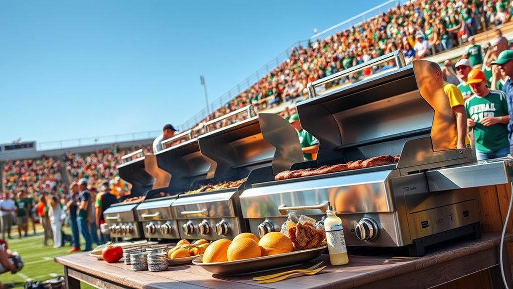 luxury tailgate grilling equipment