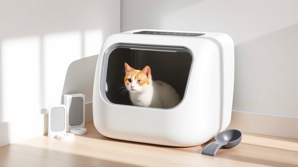 smart automatic litter boxes