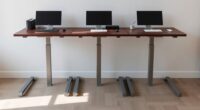 sit stand desks with drawers