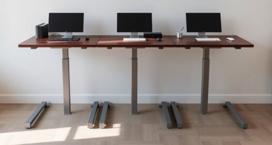 sit stand desks with drawers