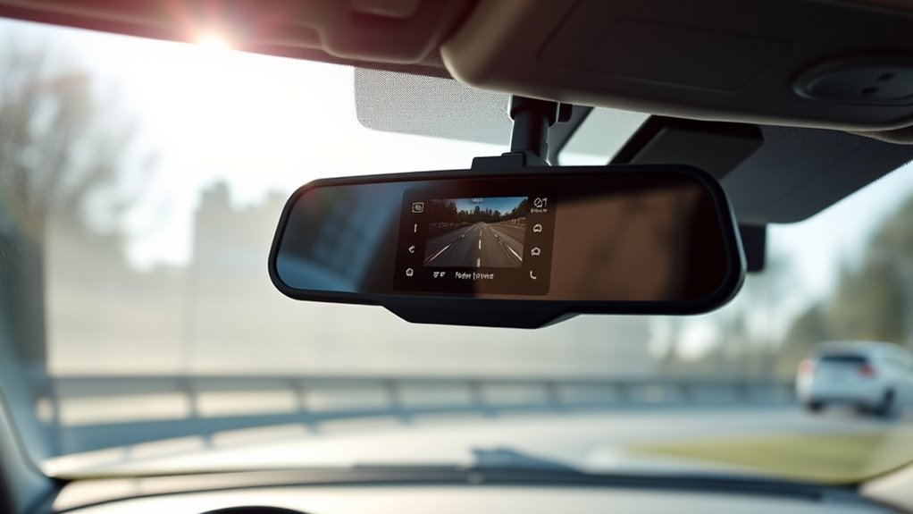top rear view mirror dash cams