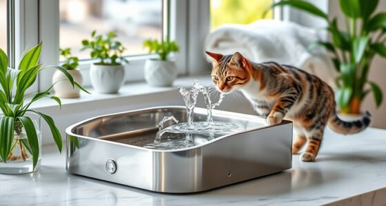 top stainless steel cat fountains