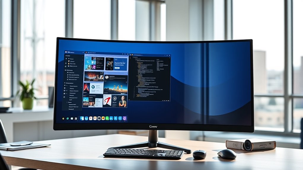 office ultra wide monitor features