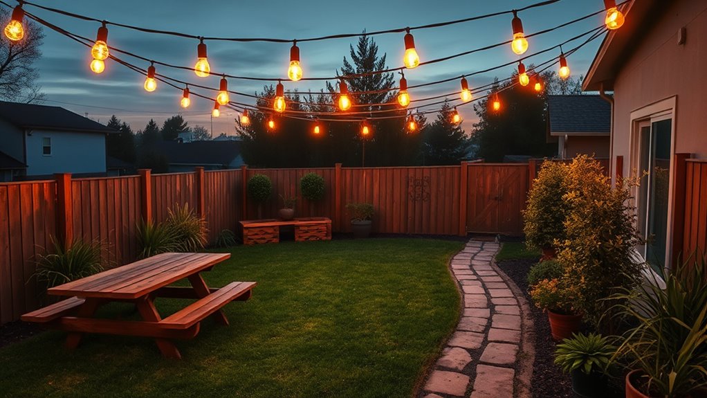 top backyard string light guides