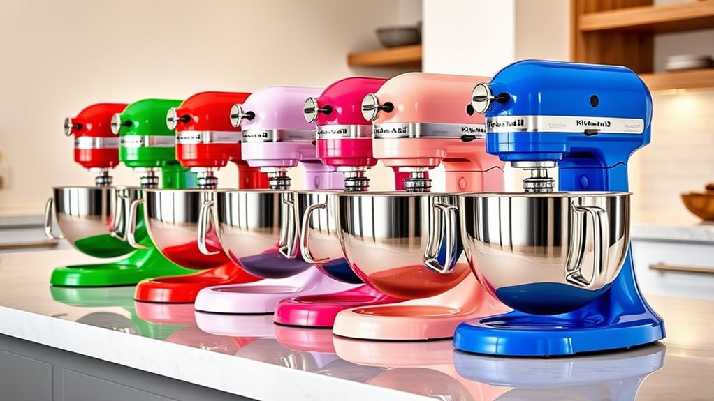 top kitchenaid mixer colors