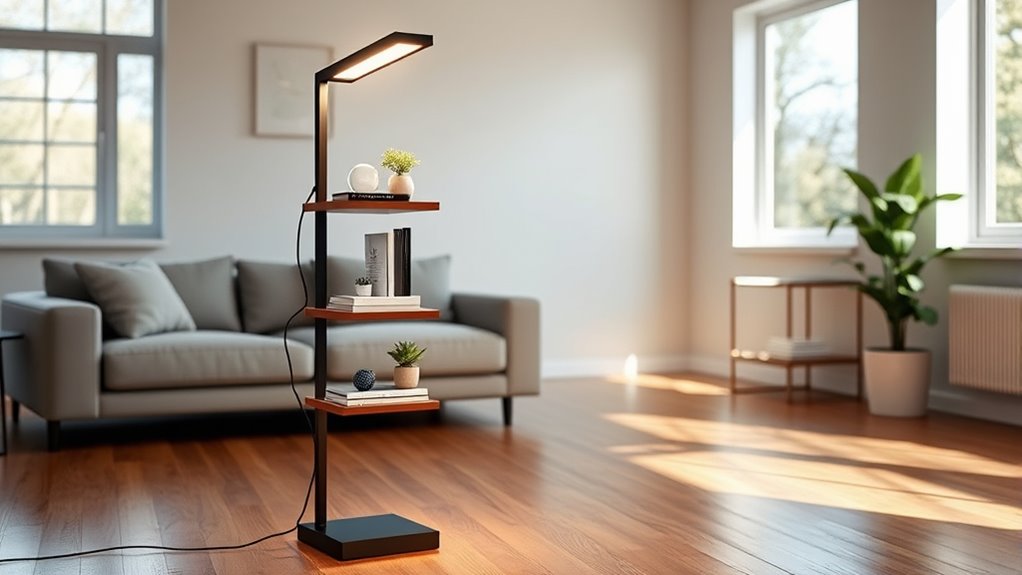 top shelving floor lamps