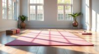 yoga mats with alignment lines