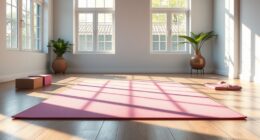 yoga mats with alignment lines