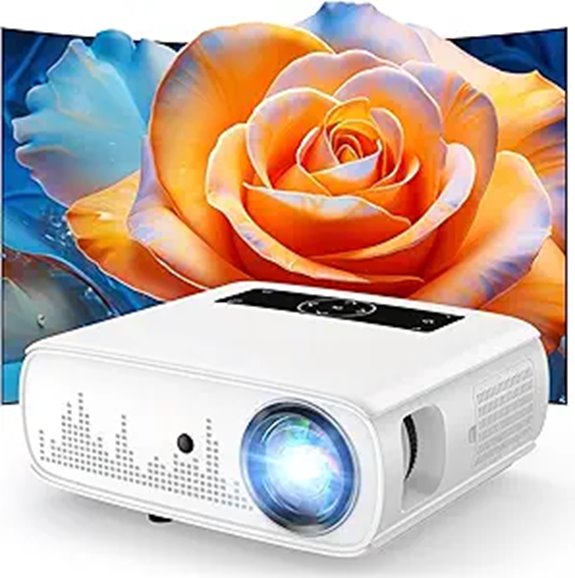 GROVIEW 1080P WiFi Bluetooth Projector with 4K Support
