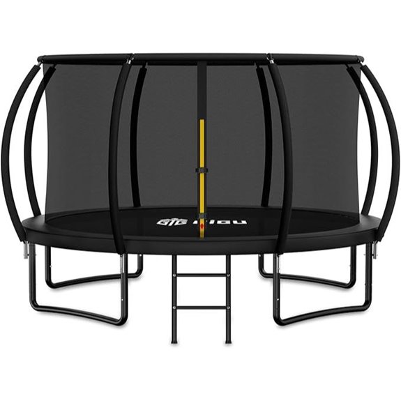 Gigu 10-14FT Outdoor Trampoline with Enclosure and Ladder