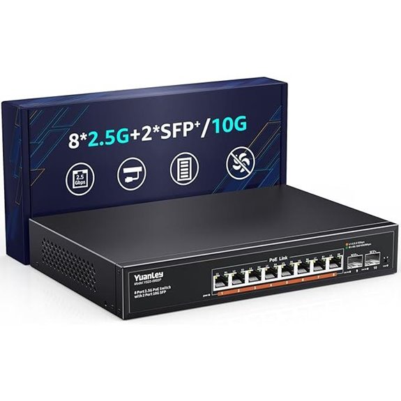 YuanLey 10-Port 2.5G PoE Unmanaged Network Switch
