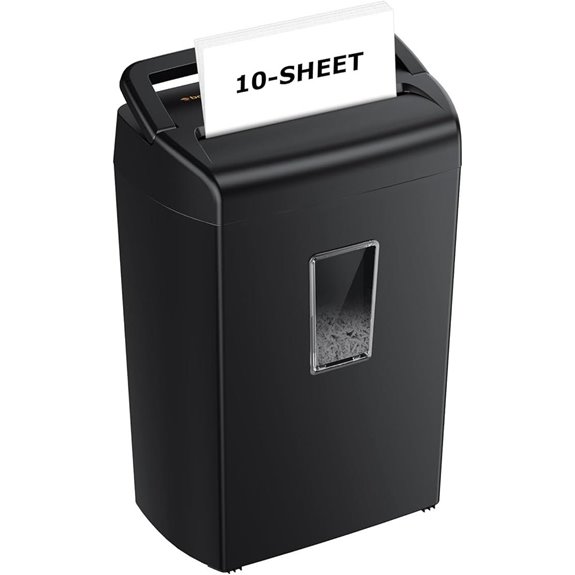 Bonsaii 10-Sheet Cross Cut Paper Shredder