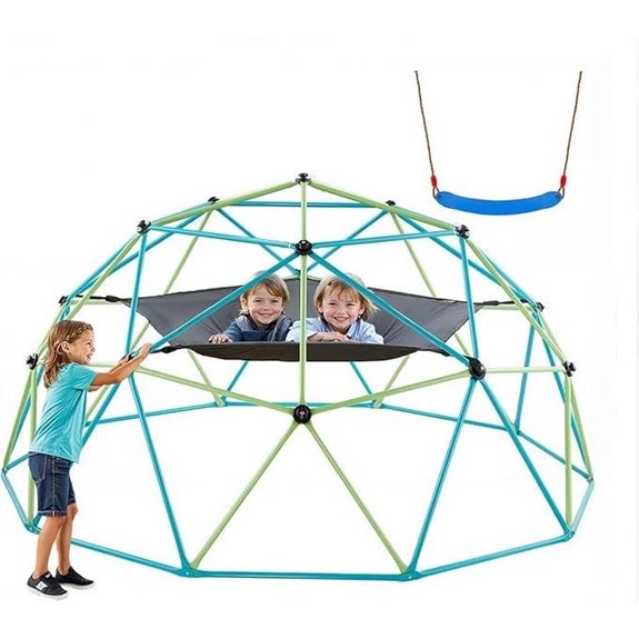 15 Best Outdoor Climbing Domes for Adventure and Fun 10 Vevor 10FT Geometric Climbing Dome with Swing & Hammock