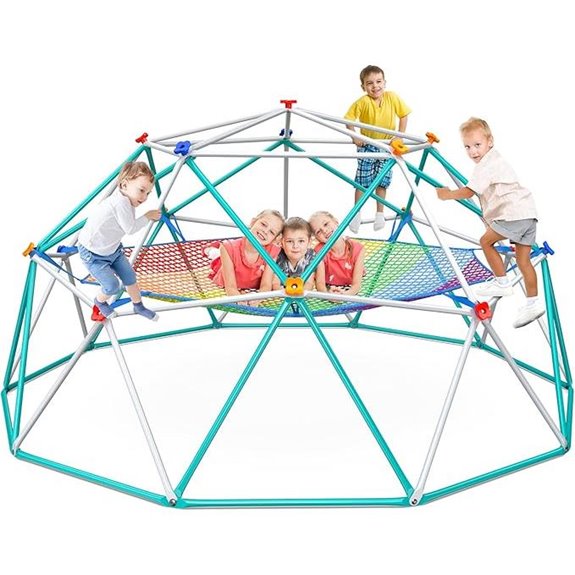 15 Best Outdoor Climbing Domes for Adventure and Fun 12 Hapfan 10ft Climbing Dome Jungle Gym with Hammock