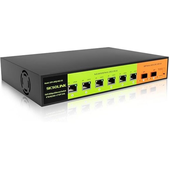 10Gb 8-Port Unmanaged Network Switch with 10G SFP
