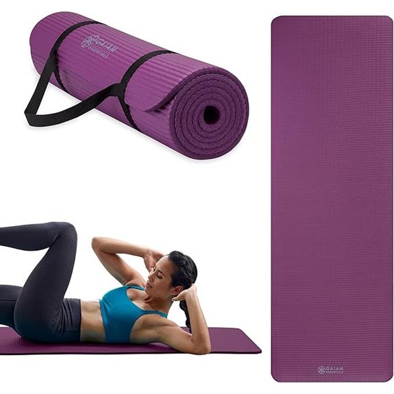 Gaiam Essentials 10mm Yoga & Pilates Mat with Strap