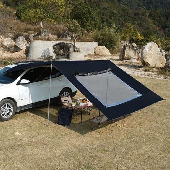 10x16 ft Car Side Awning with Screen Window