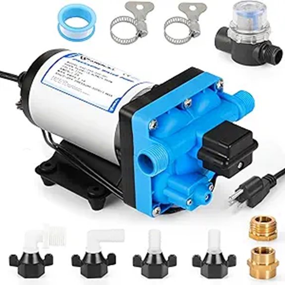 Anbull 110V Self-Priming Water Pump with Hose Adapters