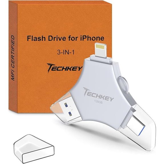 MFi USB 3.0 Flash Drive 128GB for iPhone