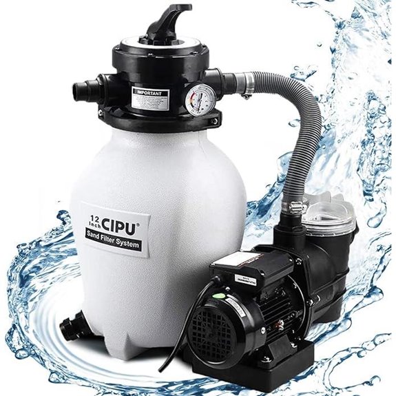 12-inch Sand Filter Pump System with 4-Way Valve