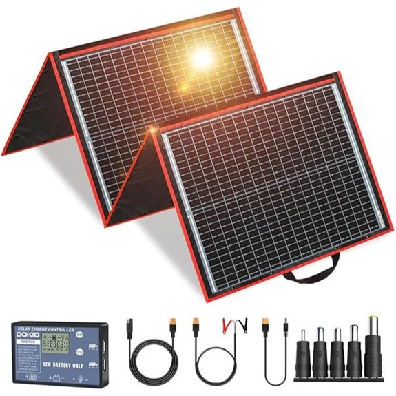 DOKIO 150W Foldable Solar Panel Kit with USB