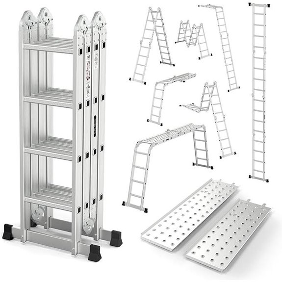 15 Best Multipurpose Ladders That Combine Safety and Versatility 8 LUISLADDERS 15.5FT Folding Multi-Purpose Aluminum Ladder