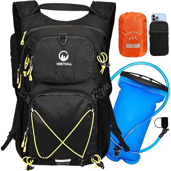 Hydration Backpack 22L with Rain Cover and Bladder
