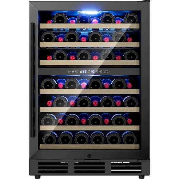 24 inch dual zone wine refrigerator