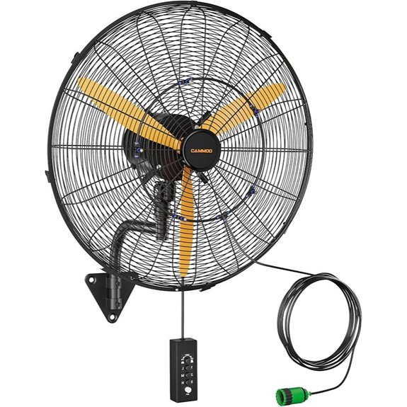 15 Best Outdoor Misting Fans to Keep You Cool All Summer Long 3 24-Inch Oscillating Wall Mount Fan with Remote