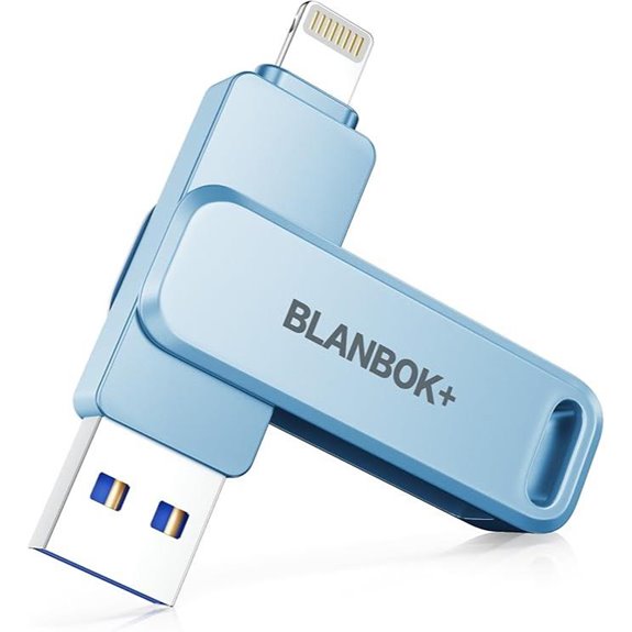 13 Best Storage Solutions for Content Creators in 2026 7 MFi Certified 256GB iPhone Flash Drive Sky Blue