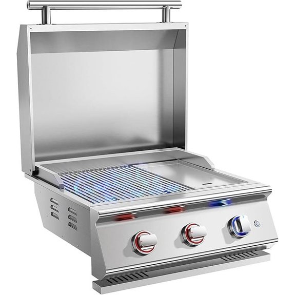 26-Inch Propane Grill with Stainless Steel Burners
