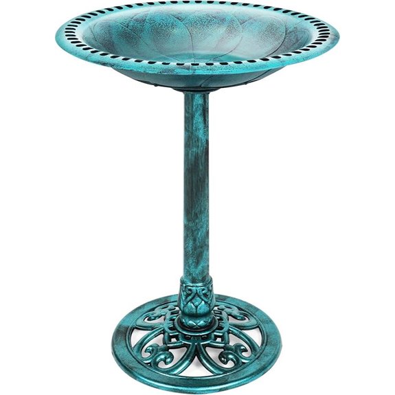 15 Best Bird Bath Resin Options to Enhance Your Garden and Attract Feathered Friends 4 Best Choice 28in Pedestal Bird Bath with Fleur-de-Lis