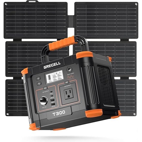 Grecell 330W Portable Solar Power Station with Panel