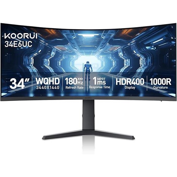 KOORUI 34-Inch Ultrawide Curved Gaming Monitor