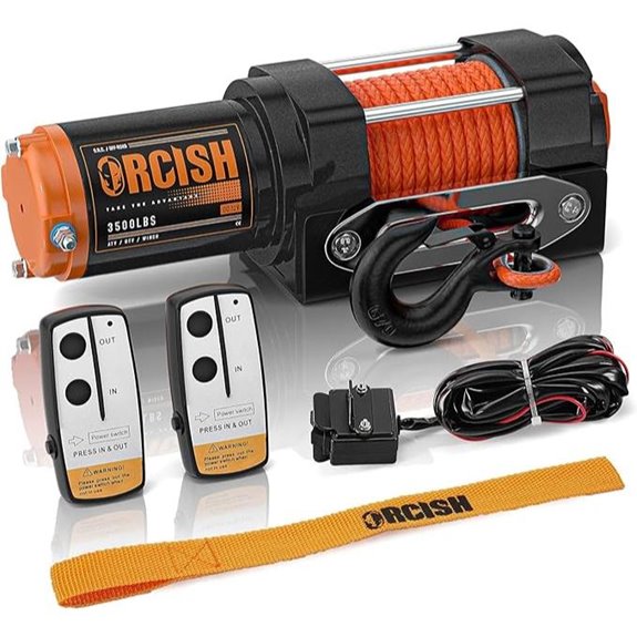 ORCISH 3500lb Electric Winch with Remote and Rope