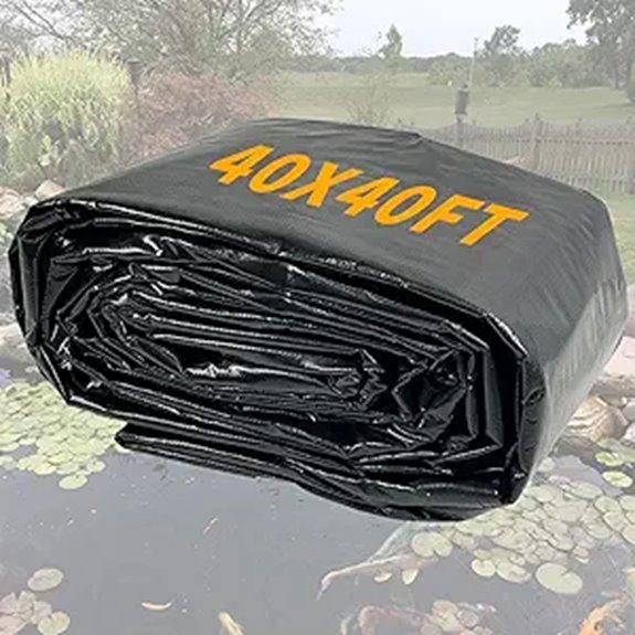 Yeezoo 40x40ft Reinforced PE Pond Liner for Fish