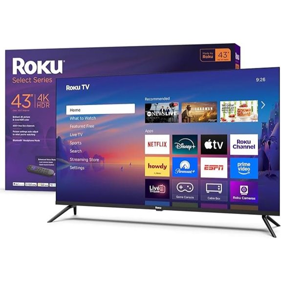 15 Best 43-Inch TVs of 2026: Sharp Images and Great Value You Can’t Miss 4 Roku 43-Inch 4K HDR Smart TV with Remote