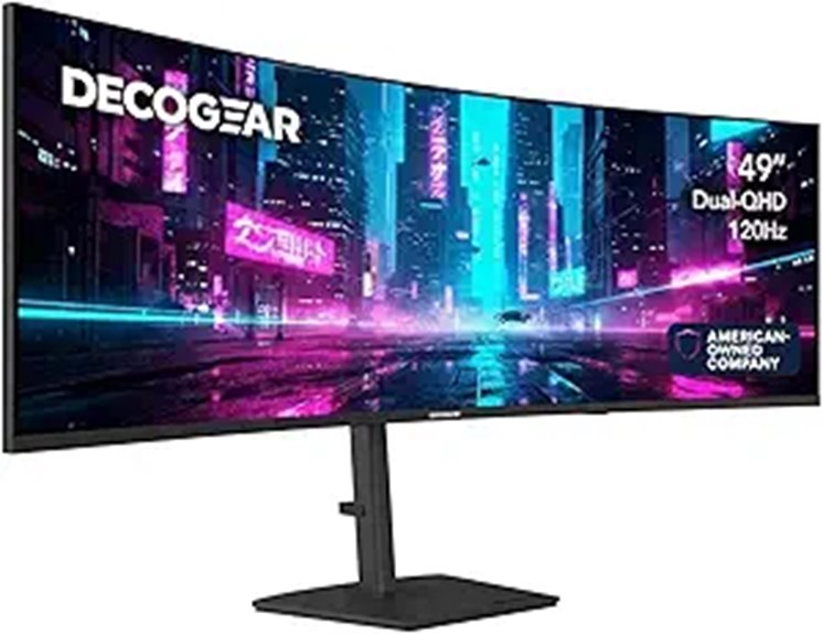 9 Best Monitors for Video Editing in 2026 10 Deco Gear 49” Ultrawide Curved Monitor with KVM