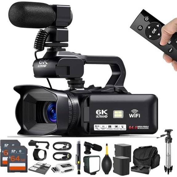 Acuvar 4K/6K Video Camcorder with Accessories