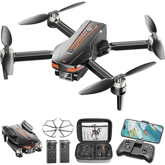 4K Camera Foldable Drone with Gravity & Voice Control