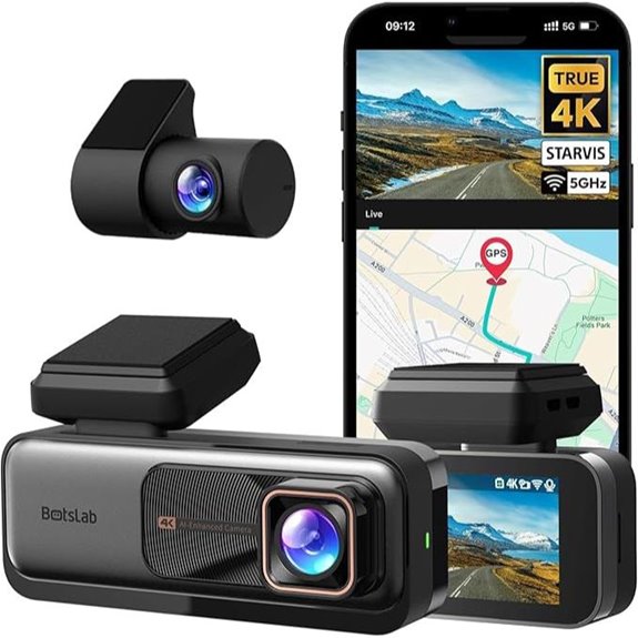 BOTSLAB 4K Dash Cam Front & Rear with GPS